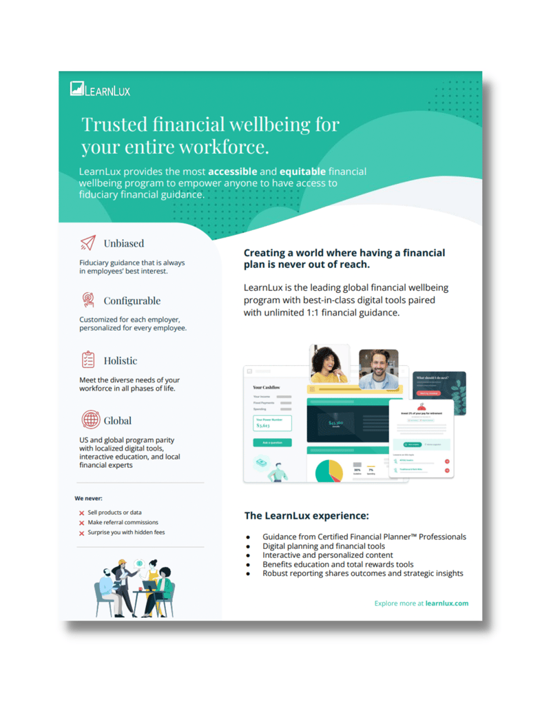 Thank You. Your financial wellbeing resource is ready to view.